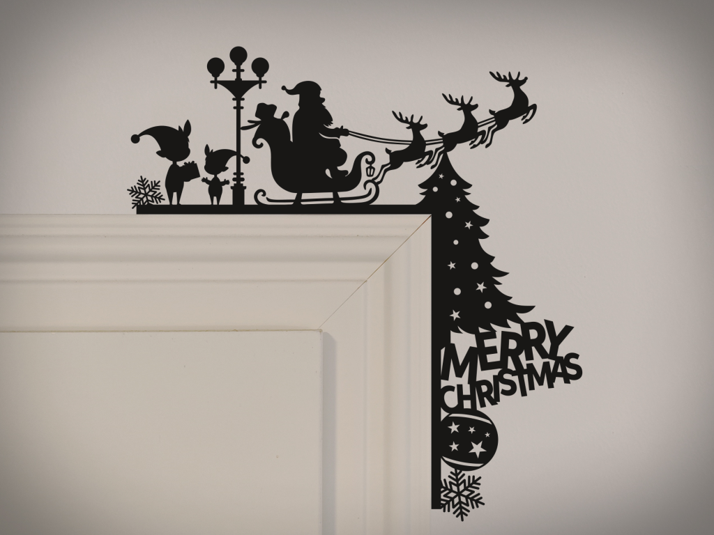 Merry Christmas Santa Door Corner