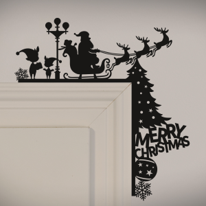 Merry Christmas Santa Door Corner